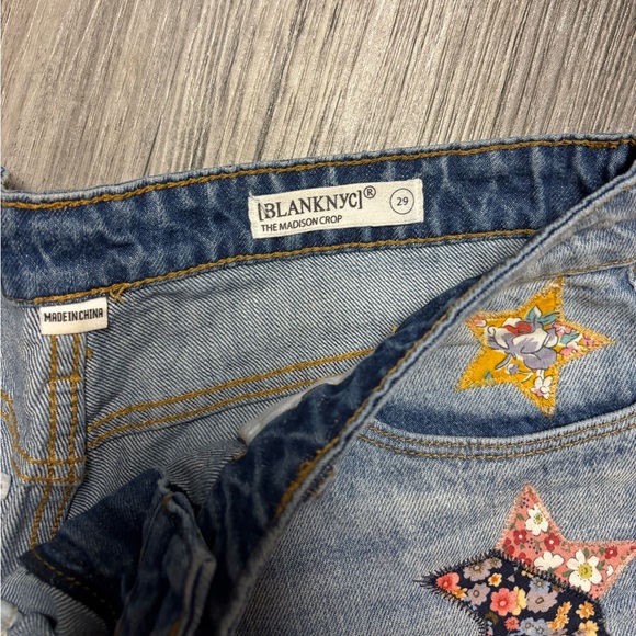 BlankNYC The Madison Cropped Patchwork Jeans - Picture 2 of 4